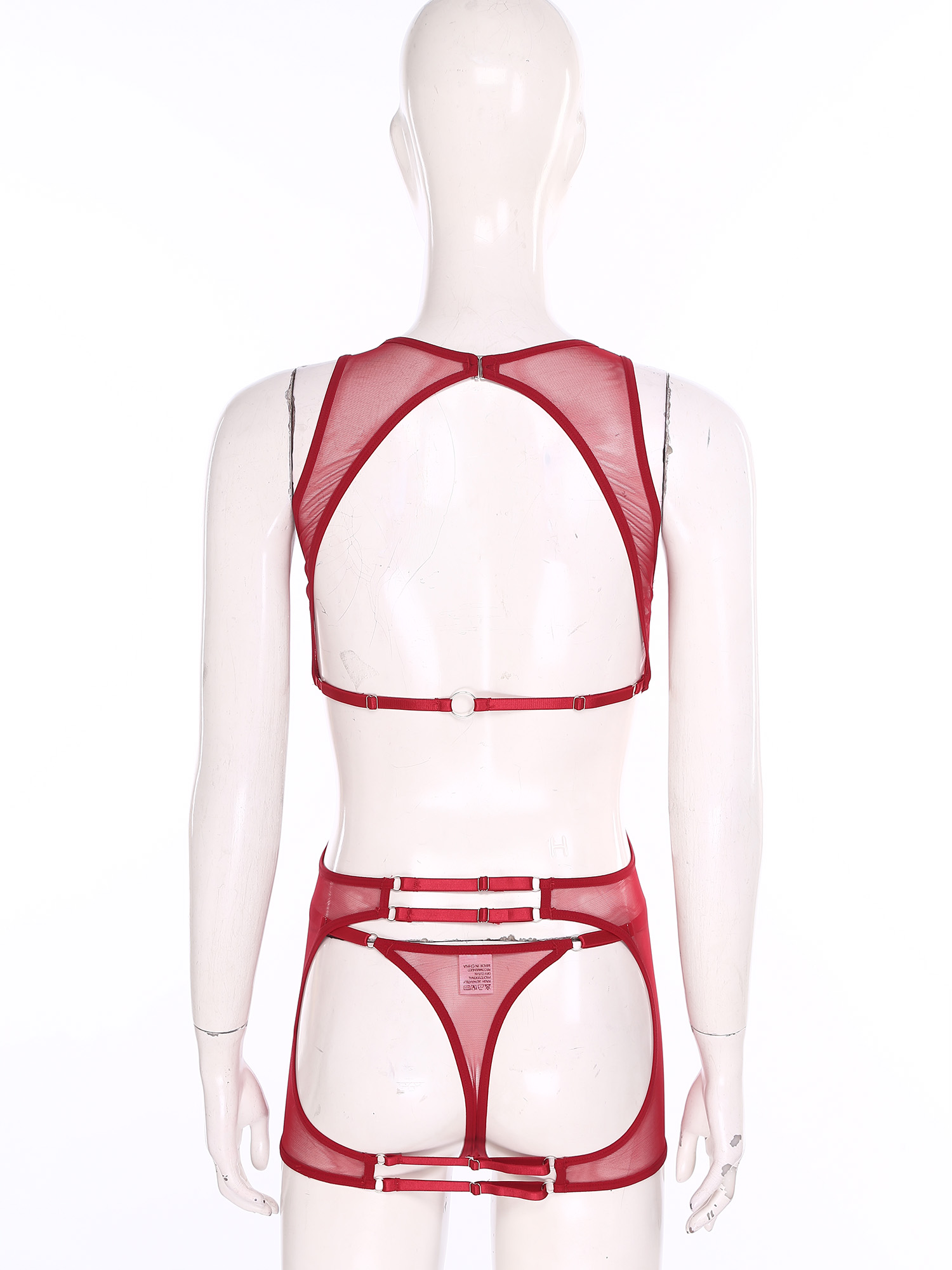 Sexy Mesh Sheer Bodycon Dress - Minivestido Sexy de malla transparente con