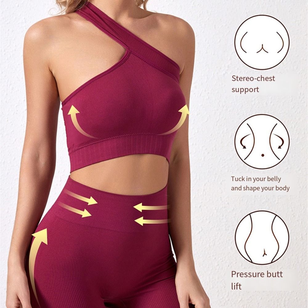 Seamless Ribbed Workout Tank Top - Conjuntos de entrenamiento reutilizables sin costuras
