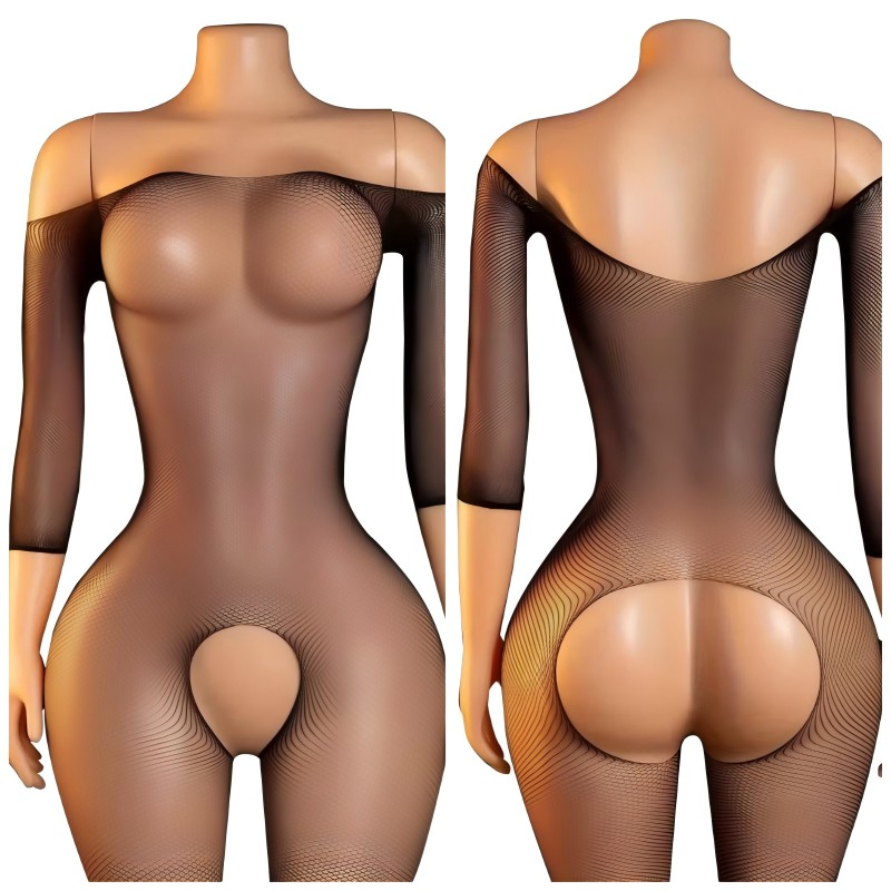 Lingerie - Medias sexys sin entrepierna para mujer,