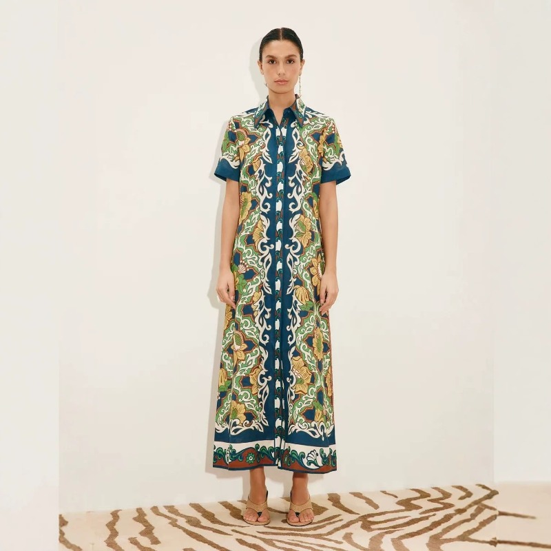 Casual Loose Linen Shirt Dress - Otoño 2026, Nuevo Vestido Camisero Maxi