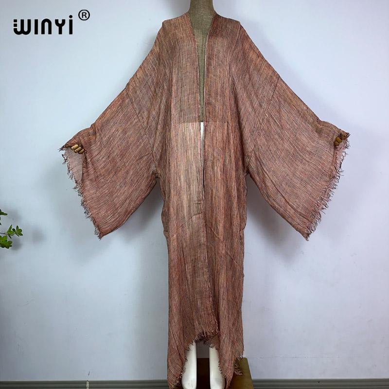 Boho Summer Beach Maxi Dress - WINYI Nuevo Cárdigan Suave de Alta