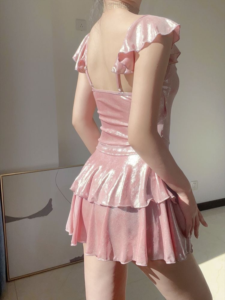Tops - Traje de Baño Rosa Brillante para