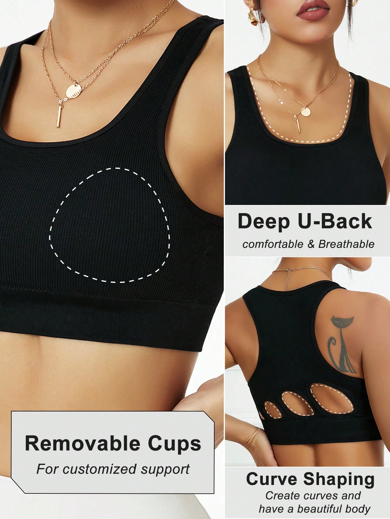 Sujetador deportivo acanalado  - Seamless Ribbed Workout Tank Top reseña y precio