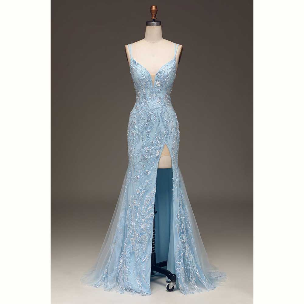 Vestidos de fiesta de noche el - Elegant Satin Evening Gown Split reseña y precio