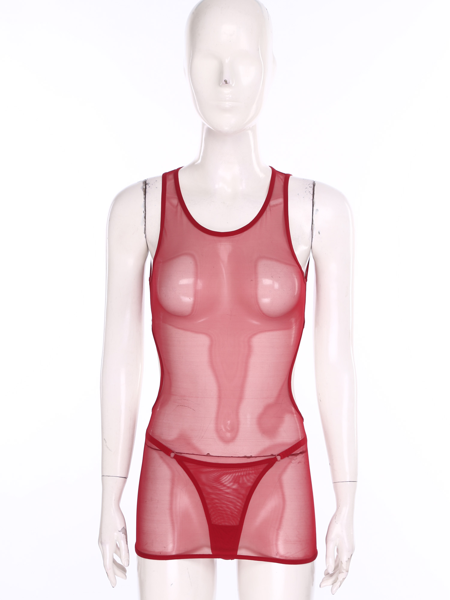 Minivestido Sexy de malla tran - Sexy Mesh Sheer Bodycon Dress reseña y precio