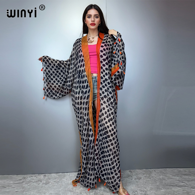 WINYI Traje de Verano Kimono E - Boho Summer Beach Maxi Dress reseña y precio