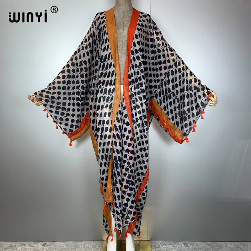 WINYI Traje de Verano Kimono E - Boho Summer Beach Maxi Dress reseña y precio