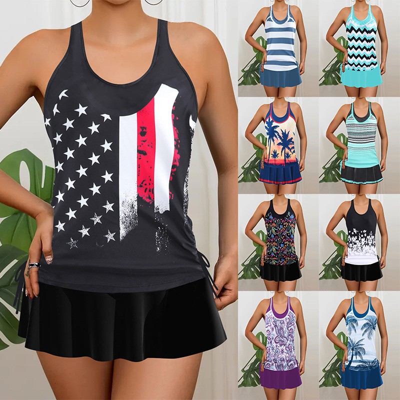 Tankini para Mujer, Bikini sin - Tops reseña y precio