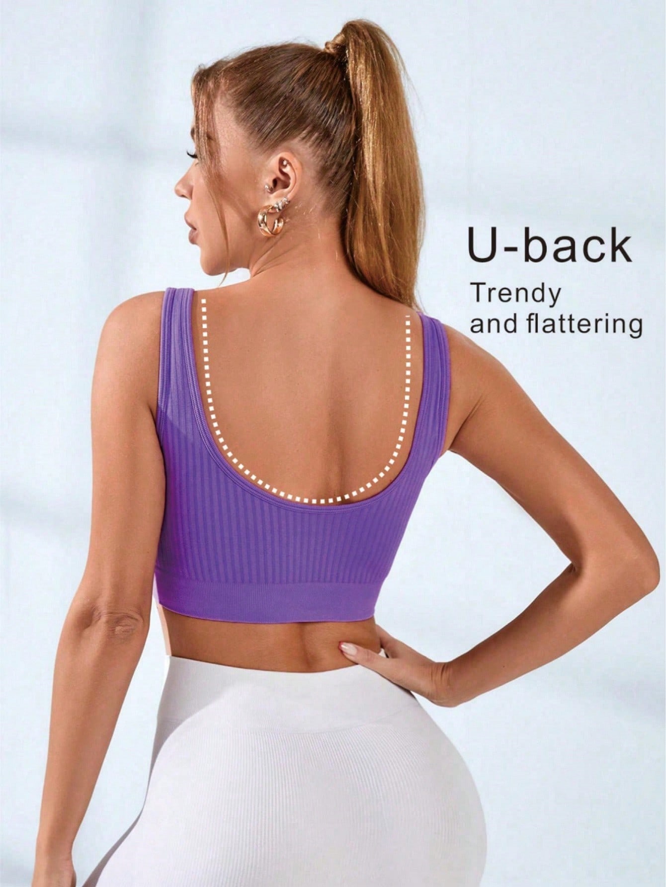 Top Deportivo Acanalado con Cu - Seamless Ribbed Workout Tank Top reseña y precio