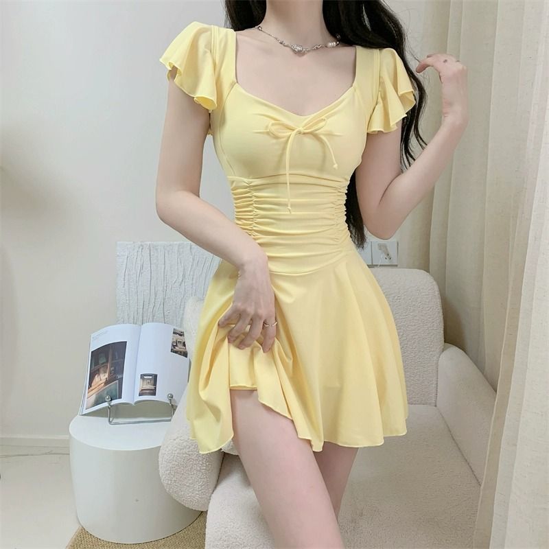 Traje de baño de manga corta c - Swimwear reseña y precio