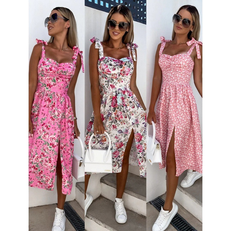Vestido de verano para mujer,  - French Vintage Floral Midi Dress reseña y precio