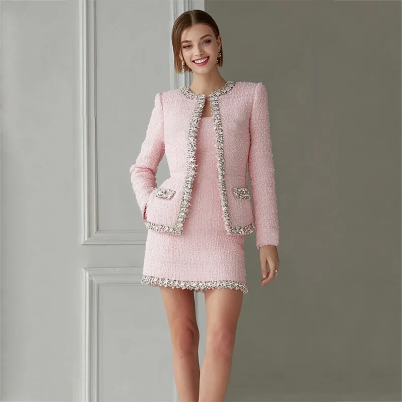 Conjunto de Dos Piezas de Twee - Tweed Two Piece Blazer Dress reseña y precio