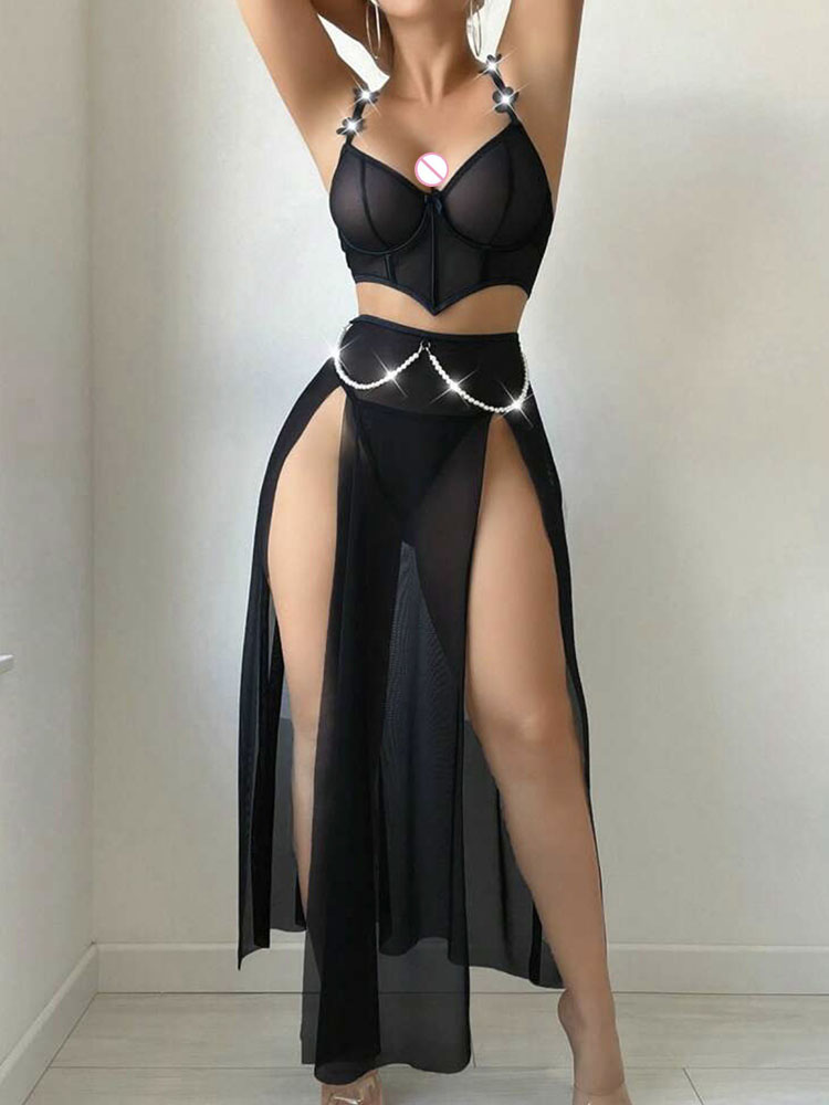 Vestido Ajustado Transparente  - Sexy Mesh Sheer Bodycon Dress reseña y precio