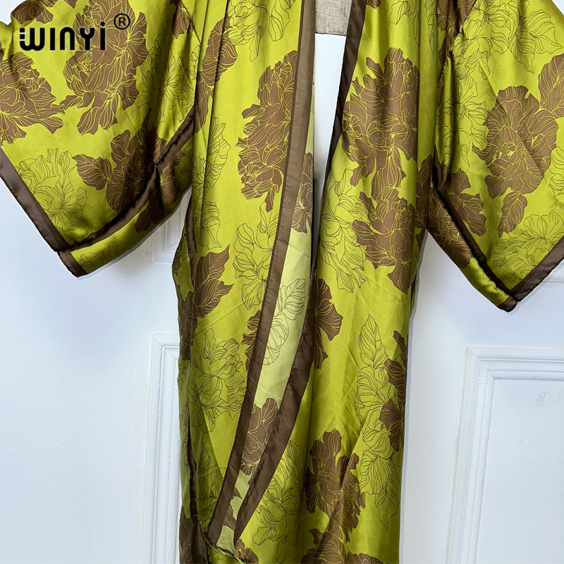 WINYI África boho estampado ki - Boho Summer Beach Maxi Dress reseña y precio